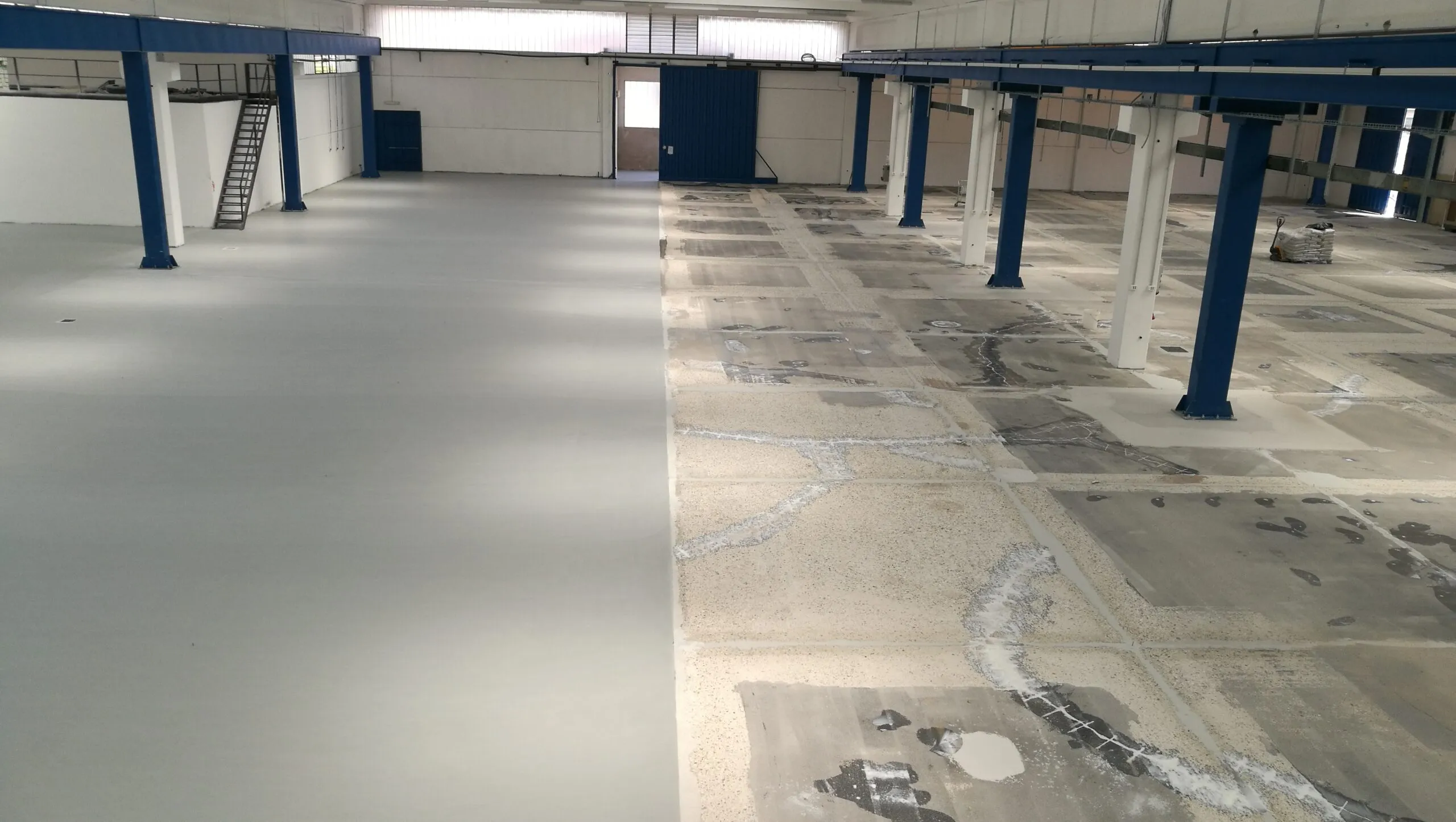 Ricondizionamento pavimento industriale PRIMA e DOPO