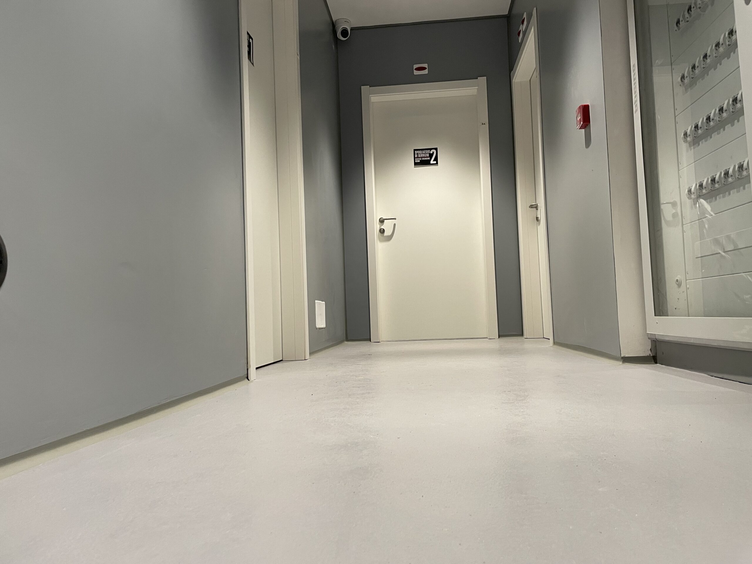 Cittadella Derthona Basket- Tortona: pavimenti in resina poliuretanica per le aree tecniche degli impianti polisportivi