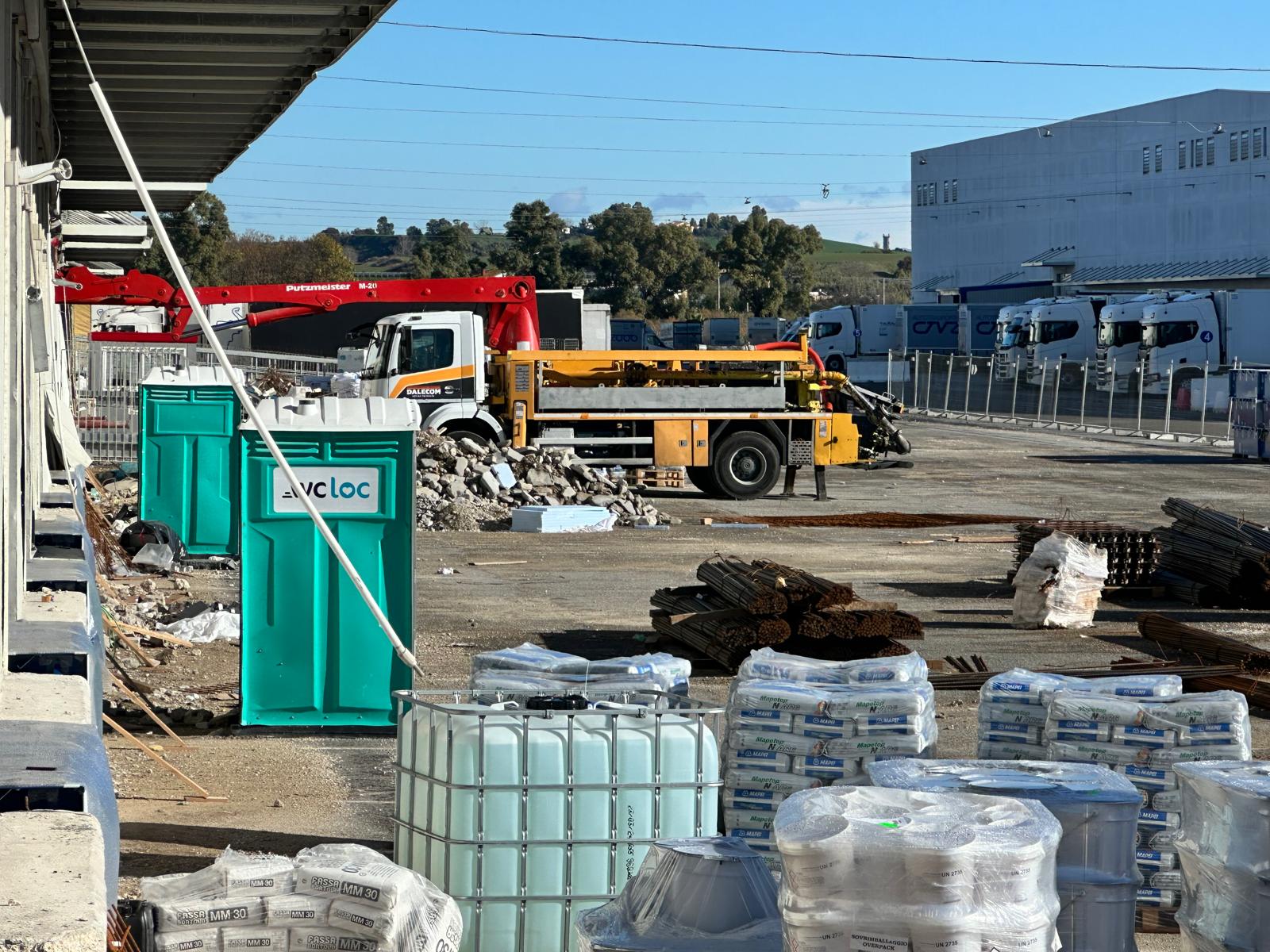 Prima Pavimenti Laser Screed: cantiere Polo Logistico Logicor a Fiumicino