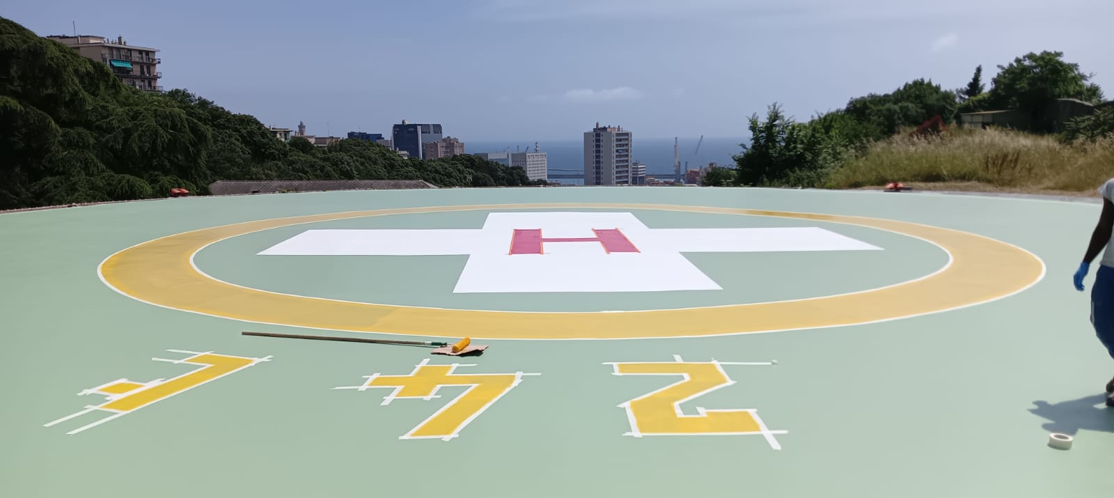 Pavimentazione in Resina per l’Elisuperficie di Villa Scassi – ASL 3 Liguria, Genova