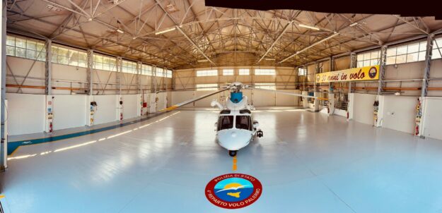 Hangar della Polizia Di Stato IV Reparto Volo - Palermo - Pavimento in resina e segnaletica