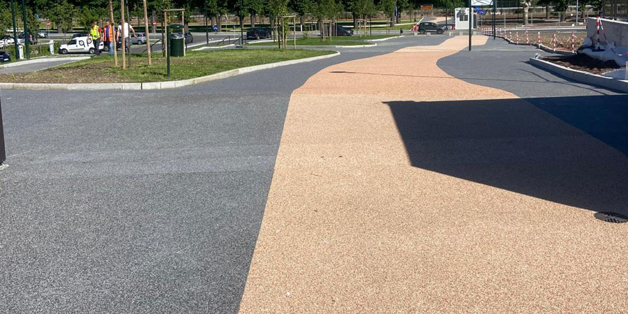 Prima Drain Stone Pavimento drenante outdoor per pista ciclabile TO. Dream Urban District