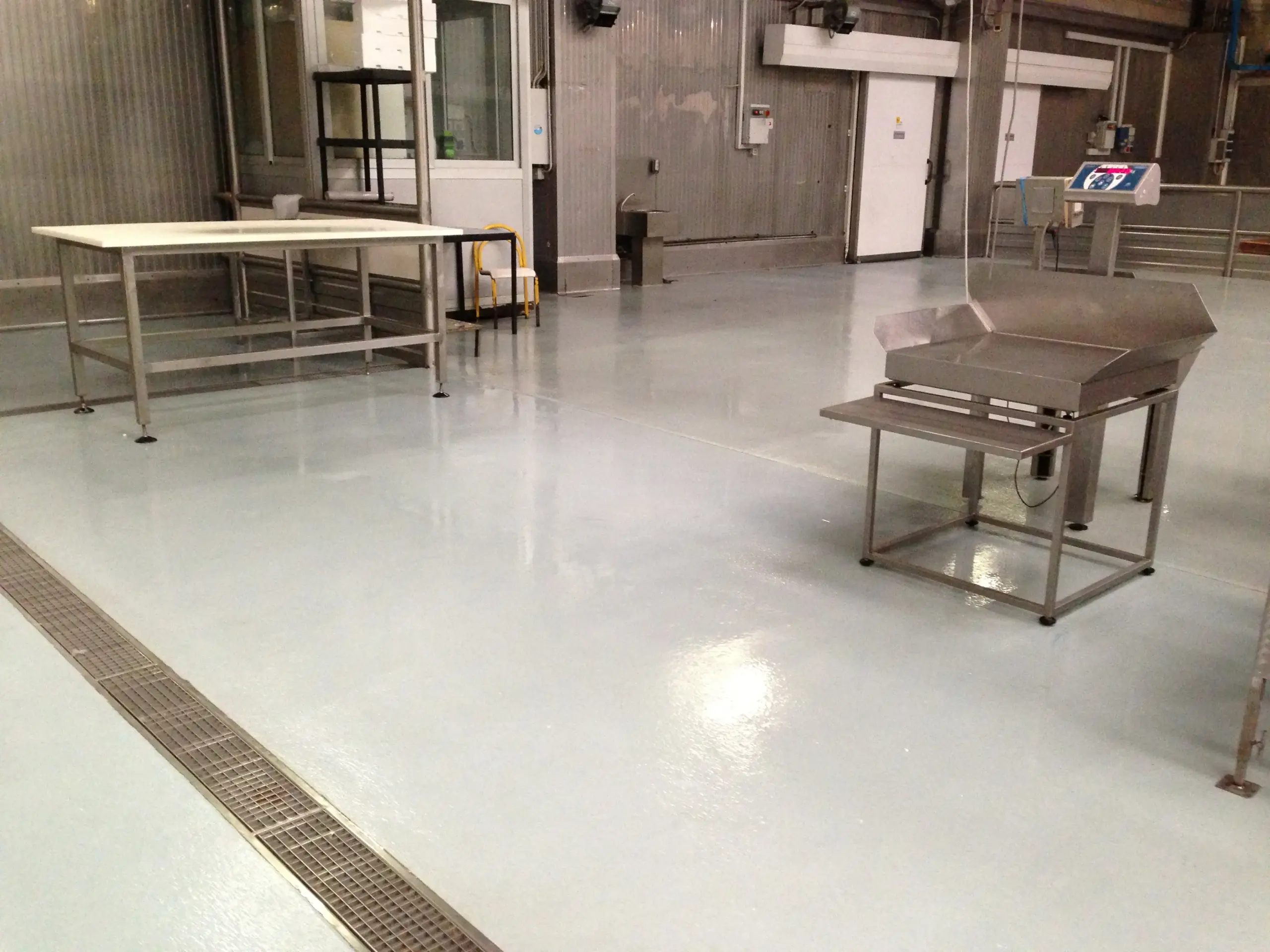 Pavimenti in resina per mercato ittico