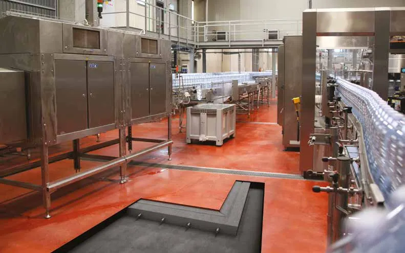Pavimenti in resina per industria bevande - acque minerali