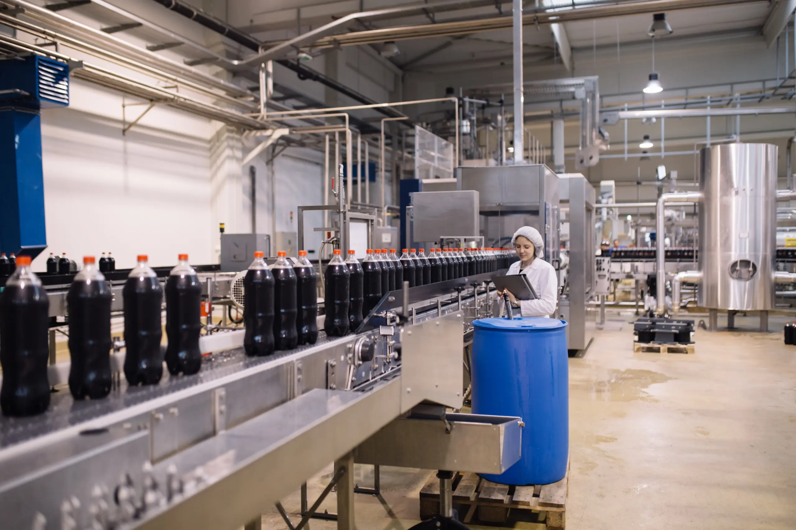 Pavimento in resina area imbottigliamento bevande