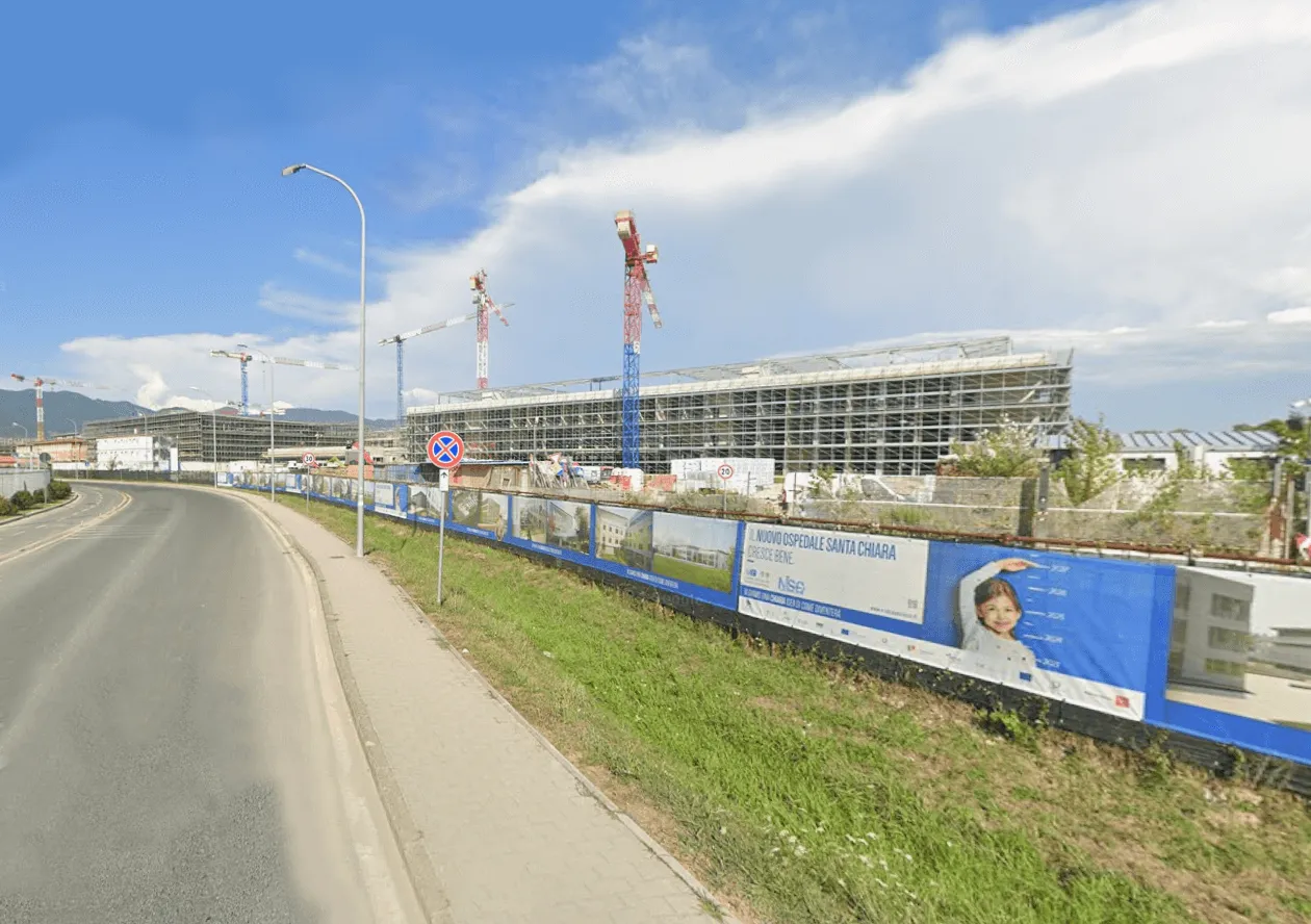 Prima pavimentazioni industriali per il nuovo Ospedale Santa Chiara a Cisanello Pisa