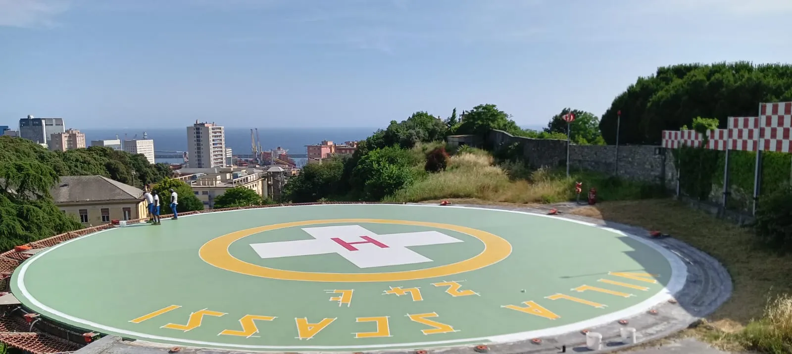 Pavimentazione in Resina e segnaletica a norma ENAV per l’Elisuperficie di Villa Scassi – ASL 3 Liguria, Genova