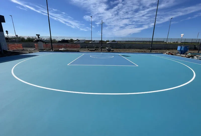 Pavimenti tecnici resina per campi Derthona Basket - Tortona