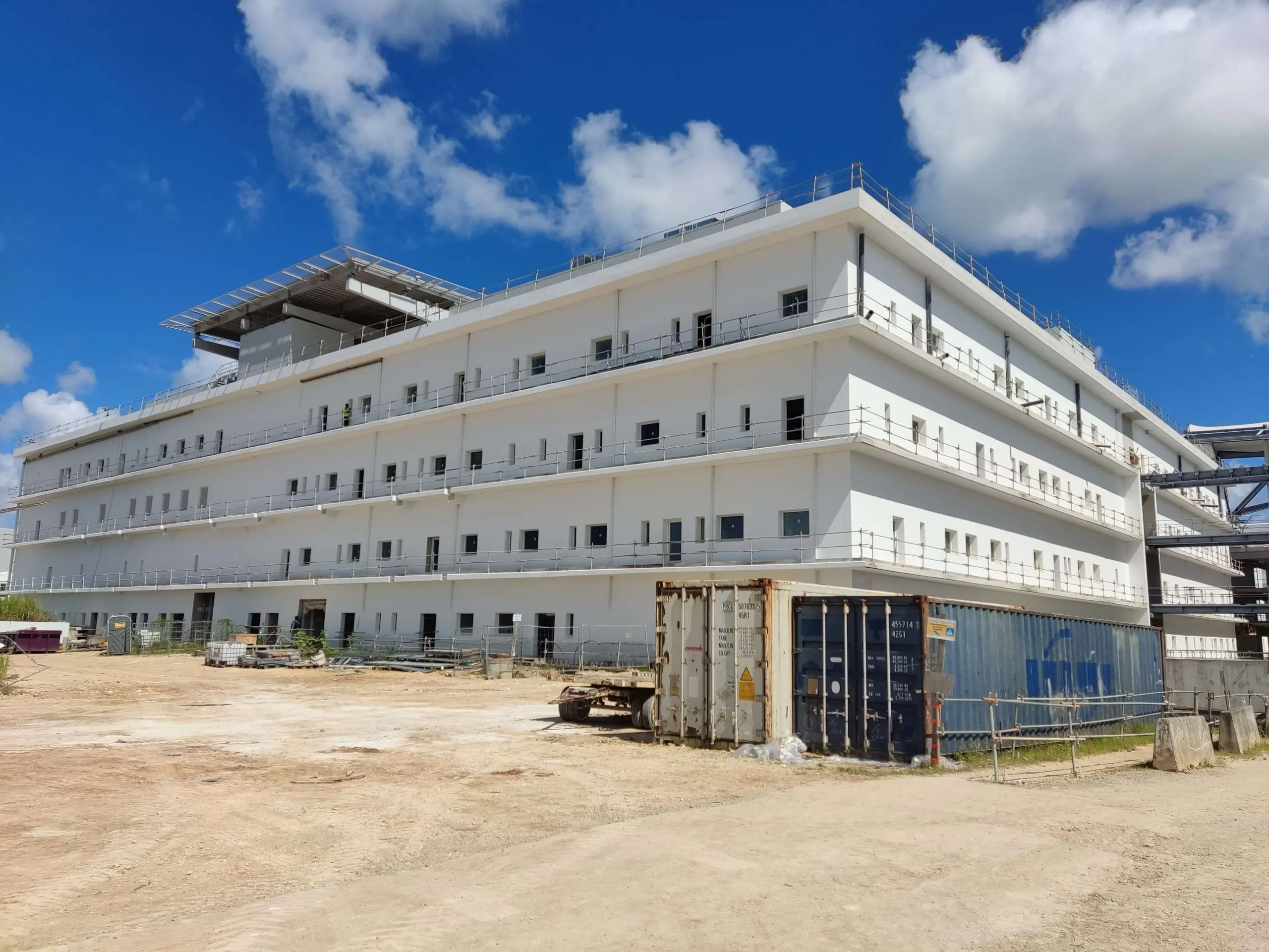Tinteggiature ospedale universitario a Les Abymes, Guadalupa, Antille Francesi
